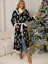 Tie Waist Hooded Robe