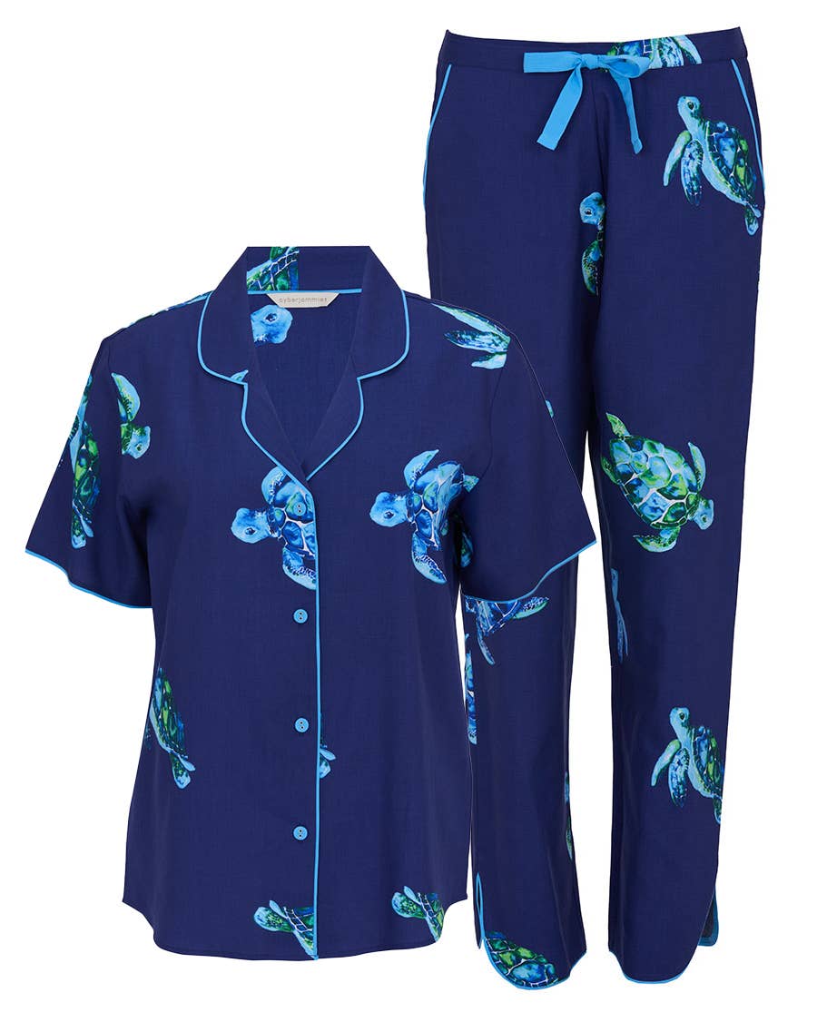 Ashley Big Turtle Print Pyjama Set