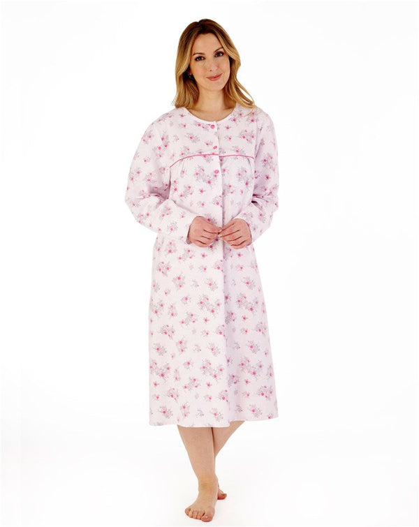 Floral Luxury Cotton Flannel 43" Woven Nightdress