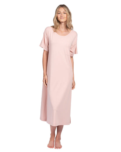 Cotton Modal Short Sleeve Midi Dress