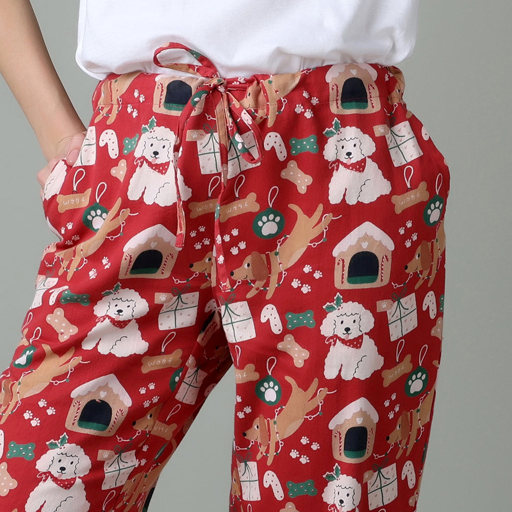 Mahogany - Merry Dogs Pajama Pants – Cozy, Playful, 100% Comfort  Pajama Bottoms