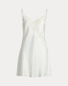 Lauren by Ralph Lauren Double-Strap Lace-Trim Satin Chemise