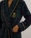 Lauren Ralph Lauren Embroidered Crest Polar Fleece Wrap Robe