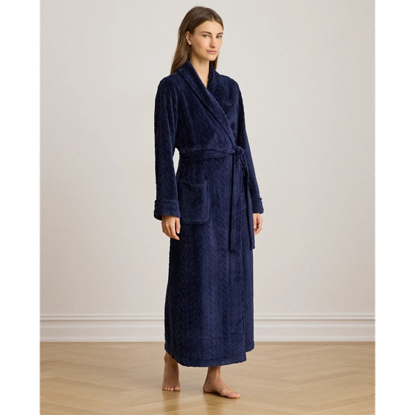 Lauren Ralph Lauren Blush Chenille Shawl Collar Robe