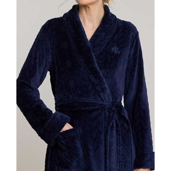 Lauren Ralph Lauren Blush Chenille Shawl Collar Robe