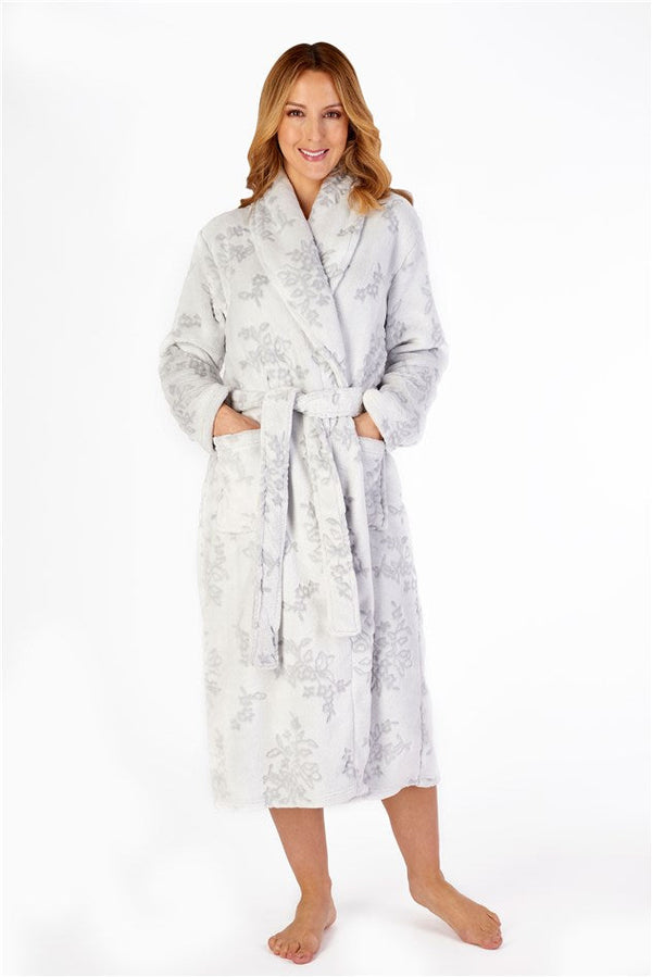 Plush Coral Fleece Wrap Robe