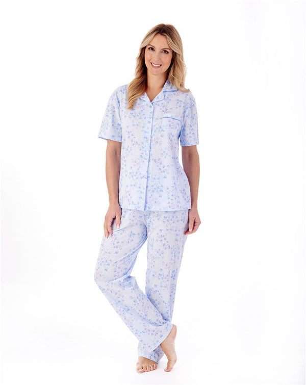 Trailing Floral Print Cotton Jersey Pyjama Set