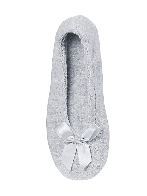 ISOTONER Classic Terry Ballet Slipper Heather Grey