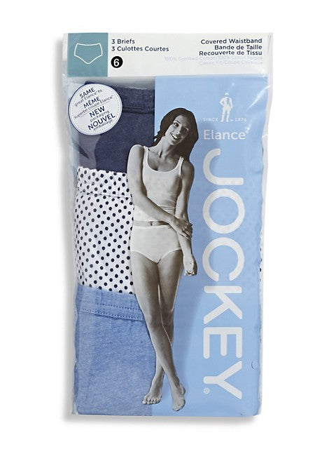 Jockey Women's Elance Bikini - 3 Pack 7 Grey Heather/charcoal Heather/black  : Target