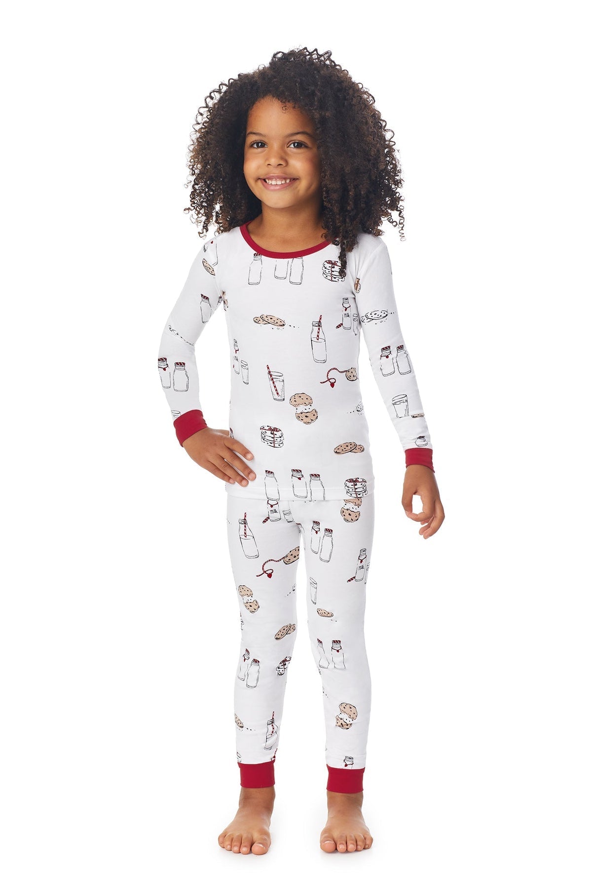 BedHead Organic Cotton Jogger Unisex Kids' Pajamas - Milk and Cookies