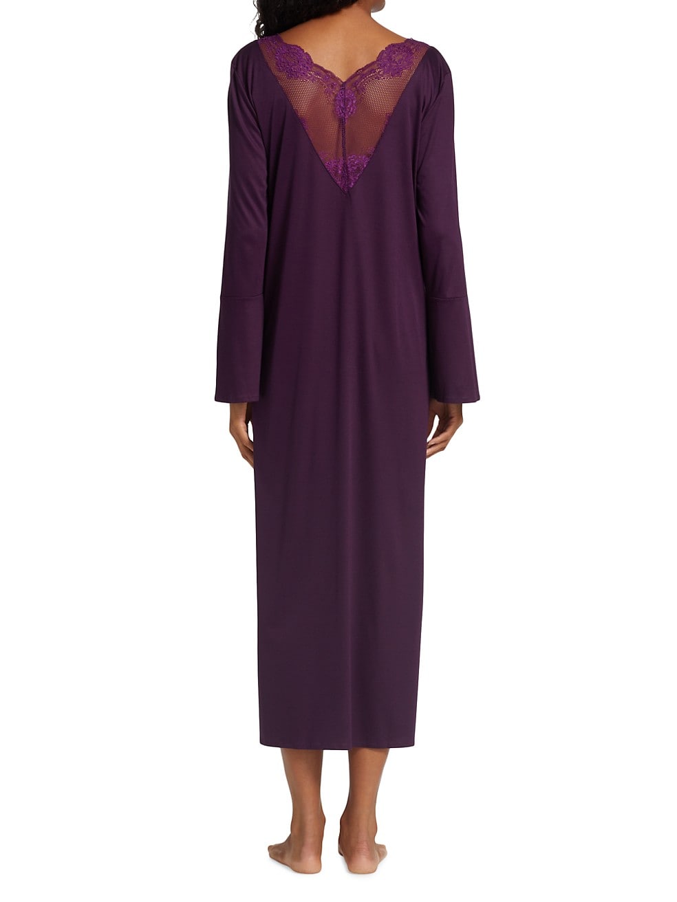 Hanro Lovis Long Sleeve Modal & Silk Nightdress