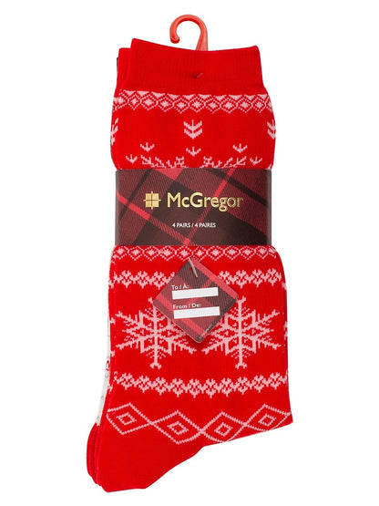 McGregor Women's 4-Pack Multicolor Crew Socks