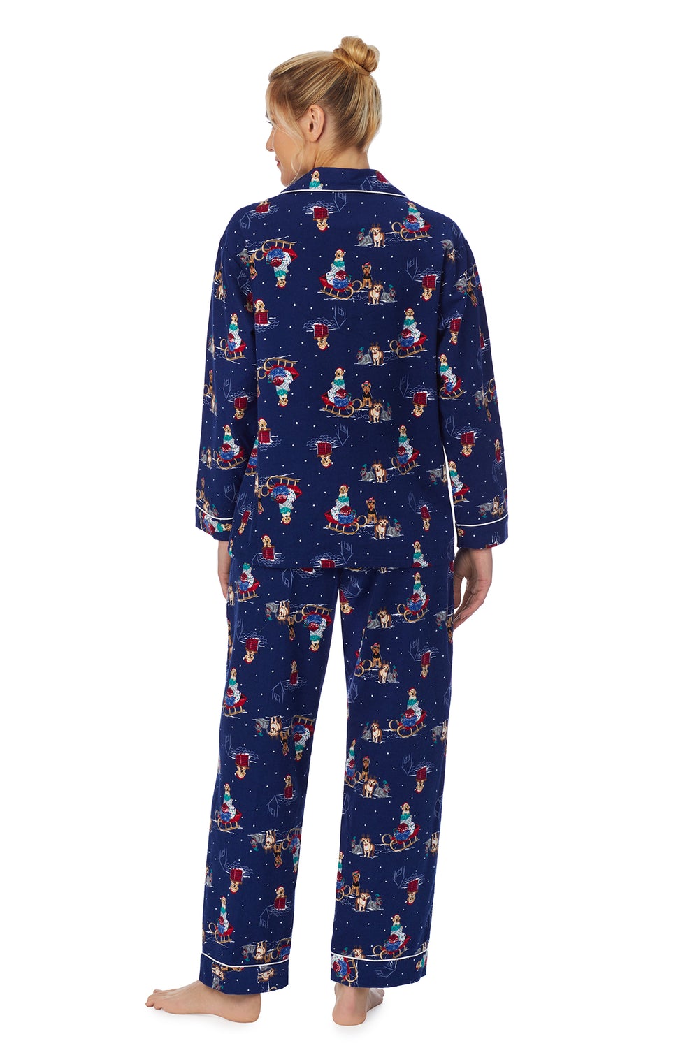 Lanz of Salzburg Cotton Flannel Pajama - Sleigh Pups