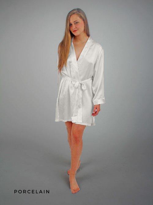 Linda Hartman Classic Silk Kimono Wrap - Monaliza's Fine Lingerie 