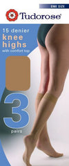 Tudorose Knee Highs (3 Pack)