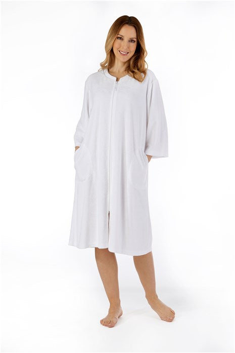 Cotton zip outlet up robe