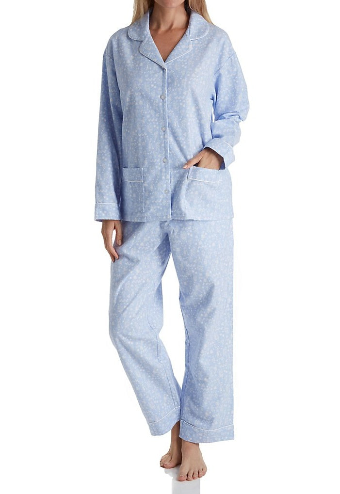 Lanz of Salzburg Cotton Flannel Pajama - Blue Country Deer