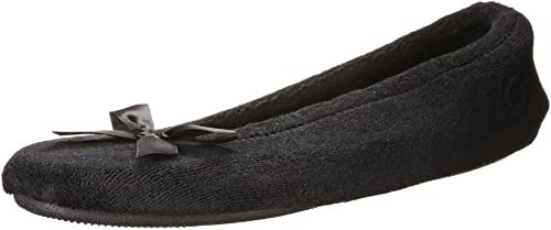 ISOTONER Classic Terry Ballet Slipper Black