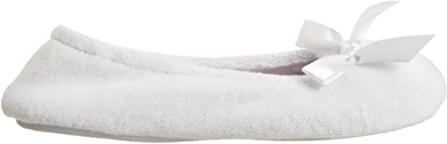 ISOTONER Classic Terry Ballet Slipper White