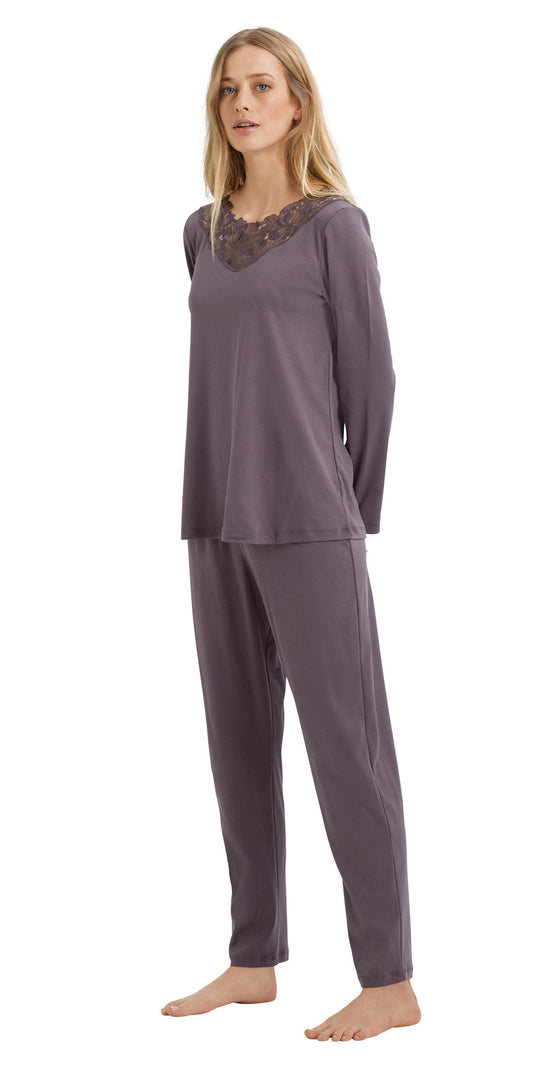 Hanro Cotton Long Sleeve Hope Pajama