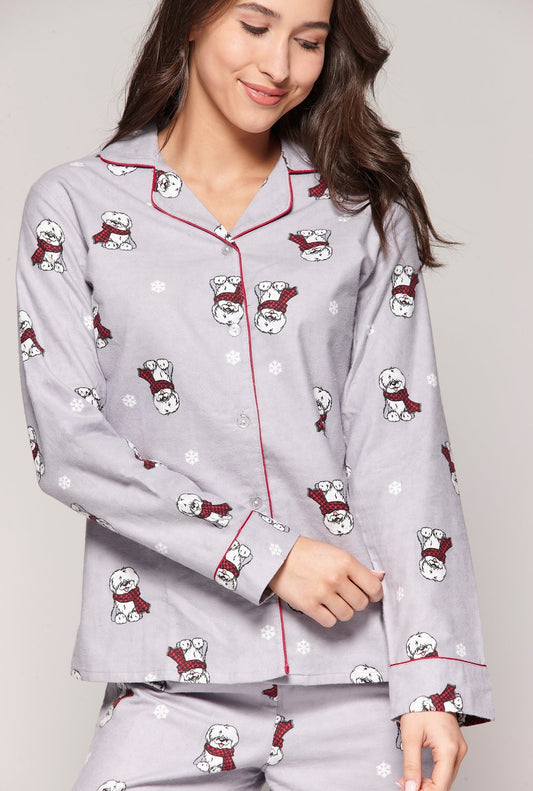 Claudel 100% Cotton Flannel Pajamas - 4 Piece Gift Set